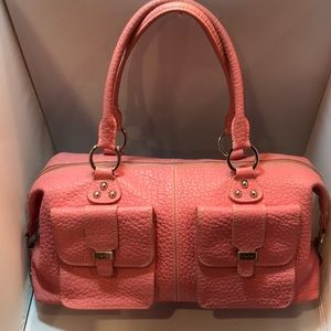 rafē gorgeous pink pebble leather bag large